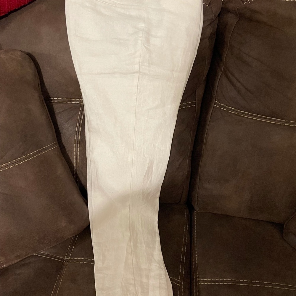White linen slacks